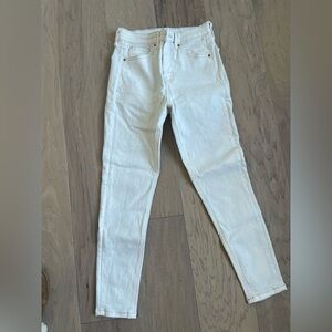 Topshop Cream Denim Jeans